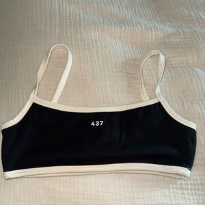 Black and Cream Women's Bra